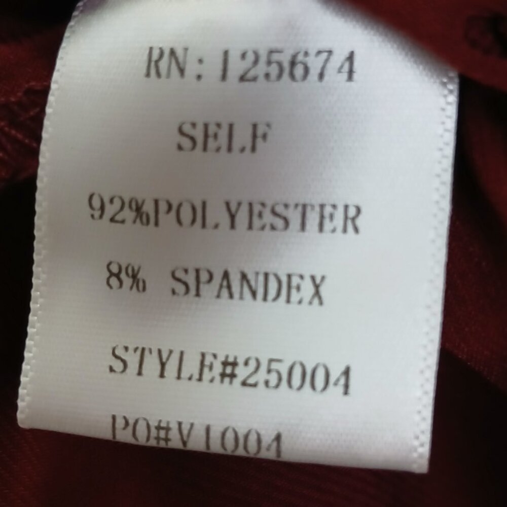 Elegant Burgundy Gold Studded High Neck Bodycon Midi Dress Sz M - Picture 12 of 14